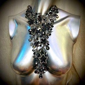Dramatic Statement Bib Style Necklace Wearable Art